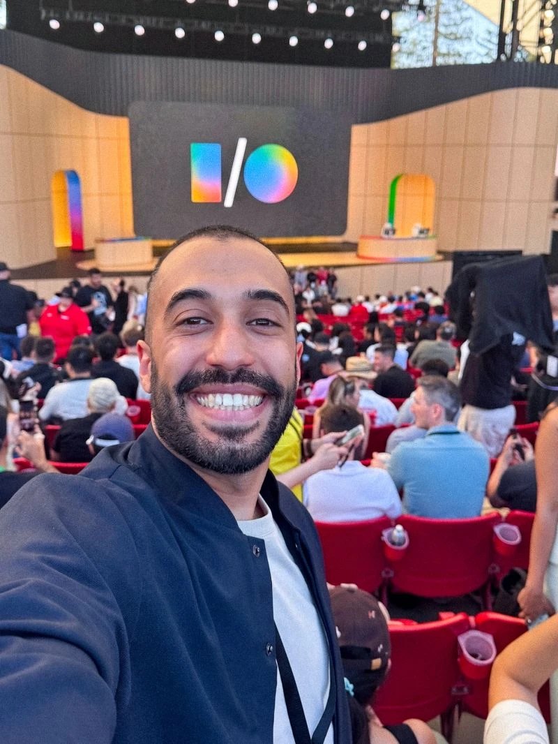 Arman in the audience at Google I/O 2026